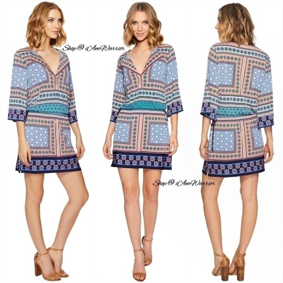 Laundry NWT stretchy print bell sleeve mini dress *shop@iamwarrior - Picture 1 of 6